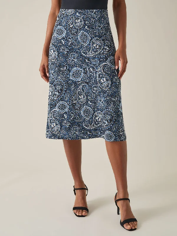Sawyer Skirt, Everyday Knit denim skirt trendy