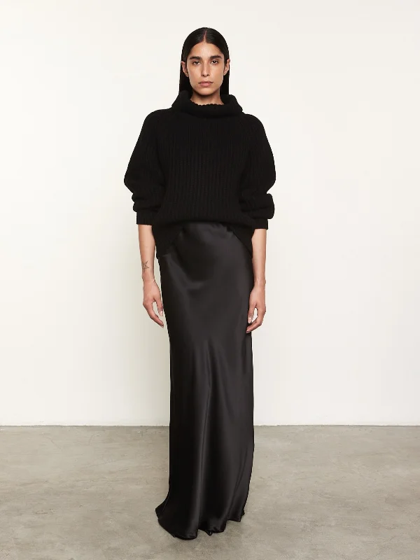 Silk Full Length Skirt wool skirt breathable