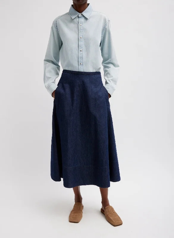 Summer Denim Circle Skirt cashmere skirt soft