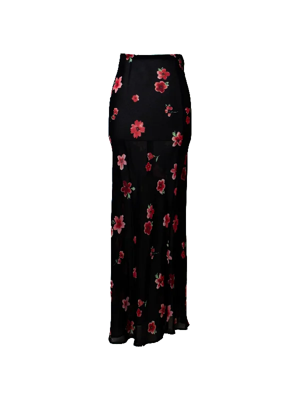 Vintage Roccobarocco Skirt silk skirt lustrous
