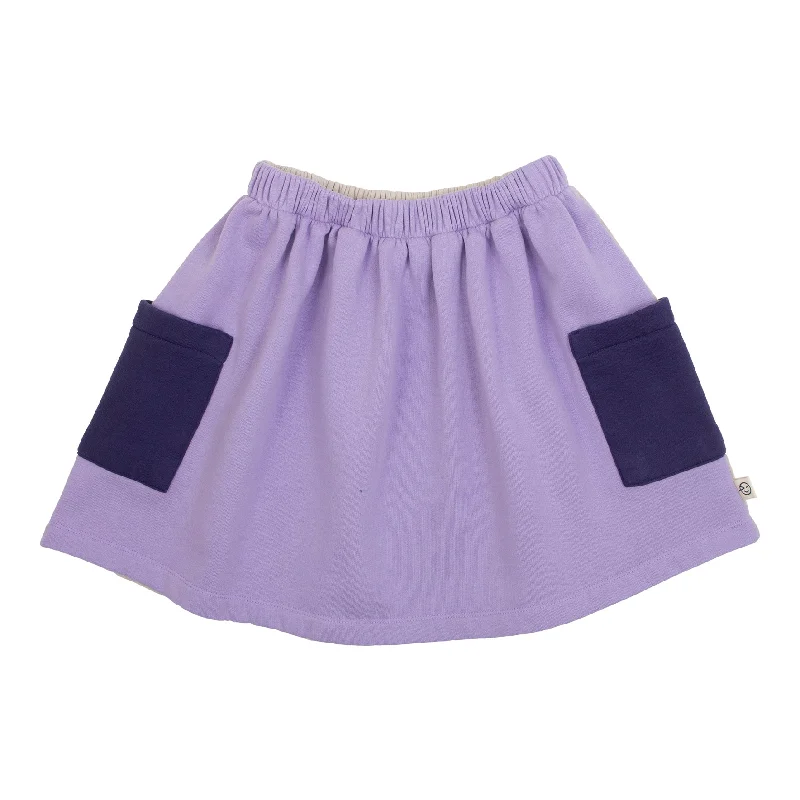 WYNKEN LILAC/GREY/NAVY POCKET SKIRT wool skirt thick