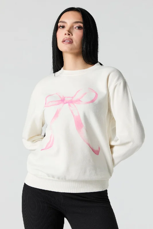 Embroidered Fleece Sweatshirt Hoodie with Hem Lace Feminine Delicate