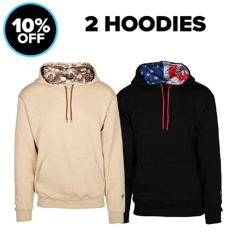 2 Hoodies Hoodie with Fur Luxurious Winter