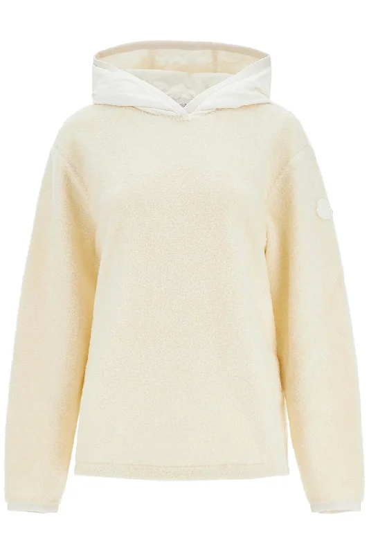 Teddy Effect Sweatshirt  - Neutro Hoodie with Half-Zip Sporty Casual