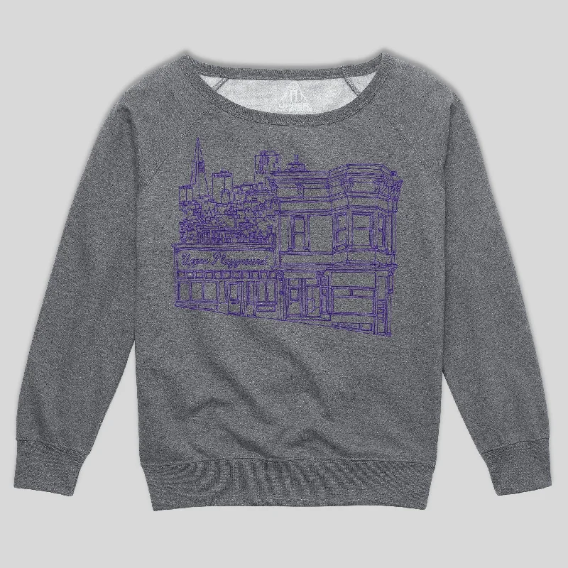 FLAGSHIP - PURPLE WOMEN'S SCOOP NECK SWEATSHIRT Hoodie Sweatshirt Pullover