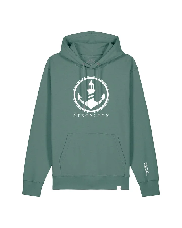 Anchouse Organic Hoodie - Green Bay Hoodie with Hem Contrast Bold Stylish