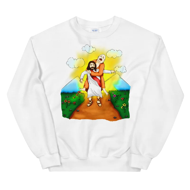 Back to Love and Happiness Graphic Sweatshirt Hoodie with Camouflage Military Edgy