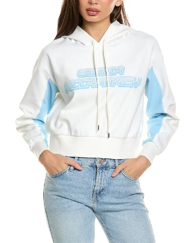 Stella Mccartney Scuba Aquaflex Logo Hoodie Hoodie with Oversized Fit Loose Comfortable