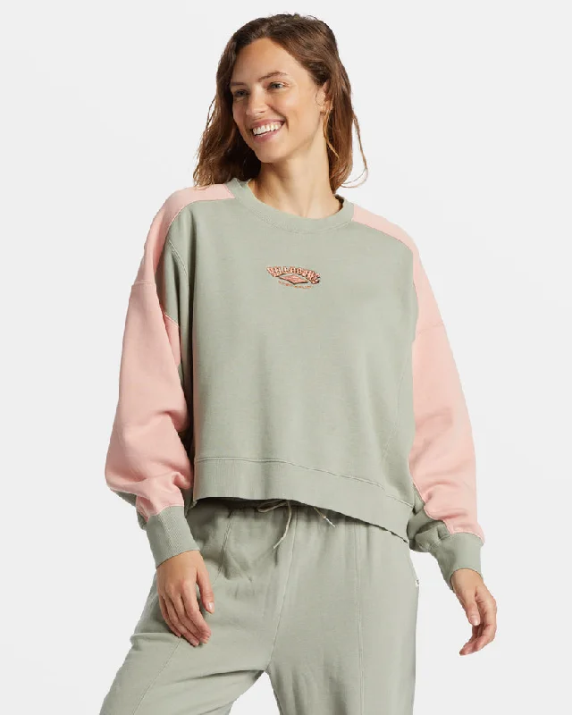 Billabong Hike Date Pullover Sweatshirt - SEAGRASS Hoodie with Oversized Fit Loose Comfortable Billabong Hike Date Pullover Sweatshirt - SEAGRASS Hoodie with Oversized Fit Loose Comfortable