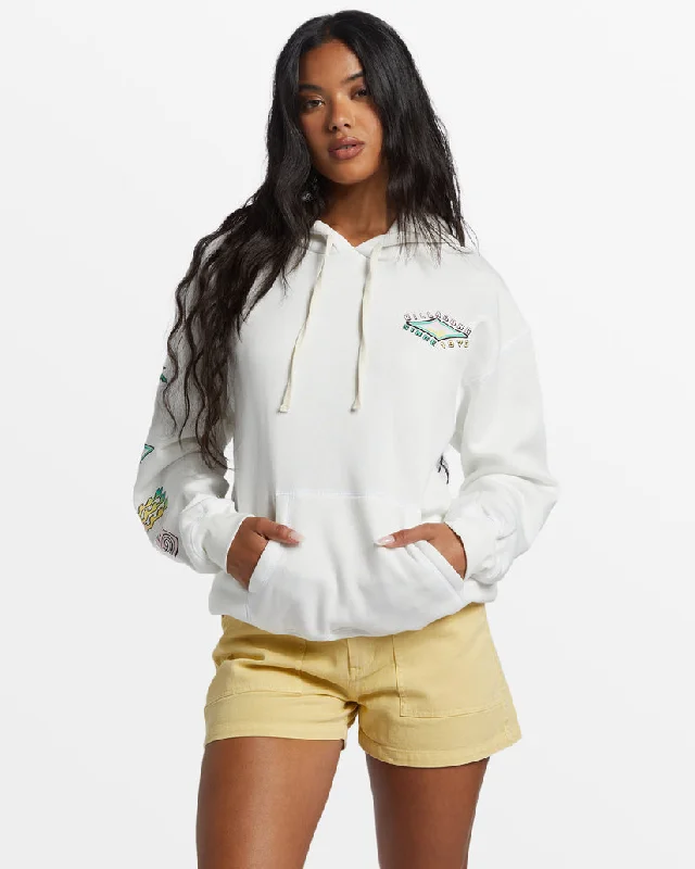 Billabong Keep Shining Hoodie - SALT CRYSTAL Hoodie with Longline Fit Extended Stylish Billabong Keep Shining Hoodie - SALT CRYSTAL Hoodie with Longline Fit Extended Stylish