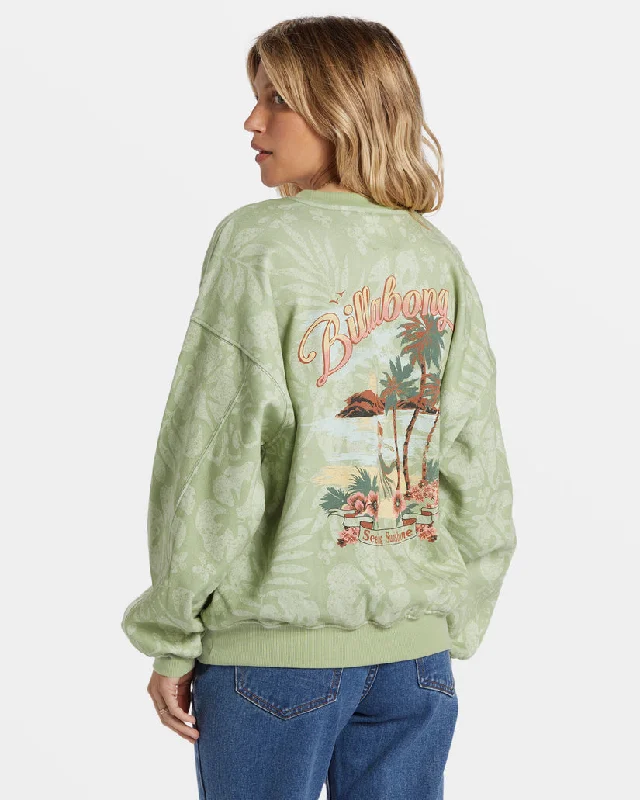 Billabong Off Tropic Kendall Pullover Sweatshirt - WEEPING WILLOW Hoodie with Hood Adjustable Protection Billabong Off Tropic Kendall Pullover Sweatshirt - WEEPING WILLOW Hoodie with Hood Adjustable Protection