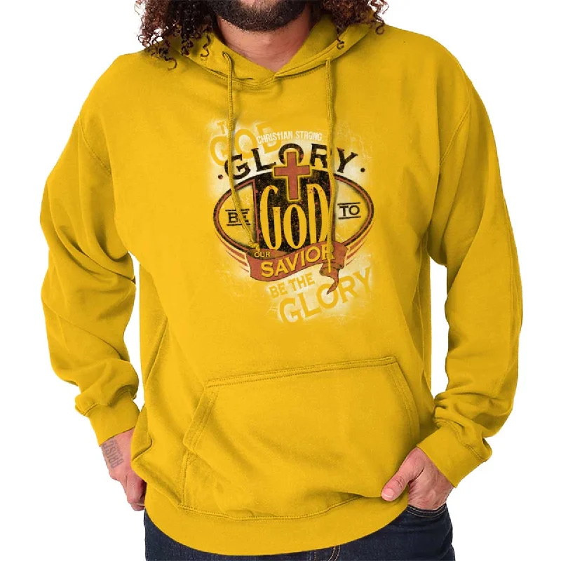 Glory God Savior Hoodie Hoodie with Print Artistic Unique