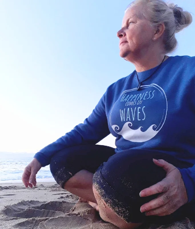 Happiness Comes in Waves Organic Cotton Sweatshirt Hoodie with Camouflage Military Edgy Happiness Comes in Waves Organic Cotton Sweatshirt Hoodie with Camouflage Military Edgy