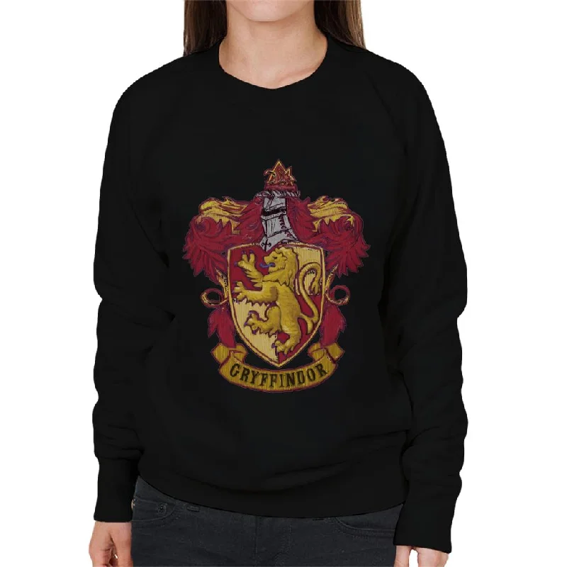 Harry Potter Gryffindor House Crest Women's Sweatshirt Hoodie with Pastel Soft Subtle Harry Potter Gryffindor House Crest Women's Sweatshirt Hoodie with Pastel Soft Subtle