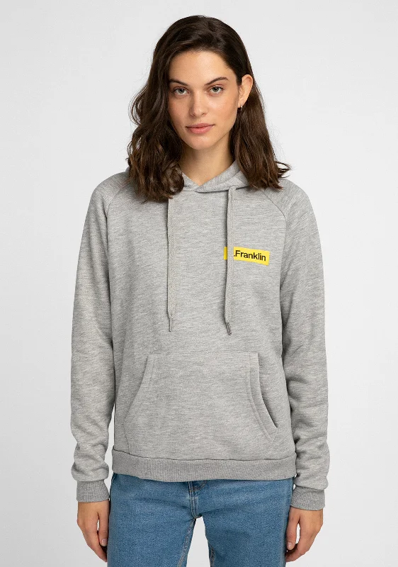 Hoodie Smiley Female Grey Hoodie with Zipper Versatile Modern