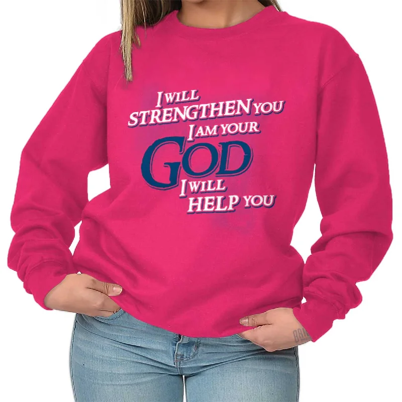 I Am Your God Crewneck Sweatshirt Hoodie with Typography Text Message