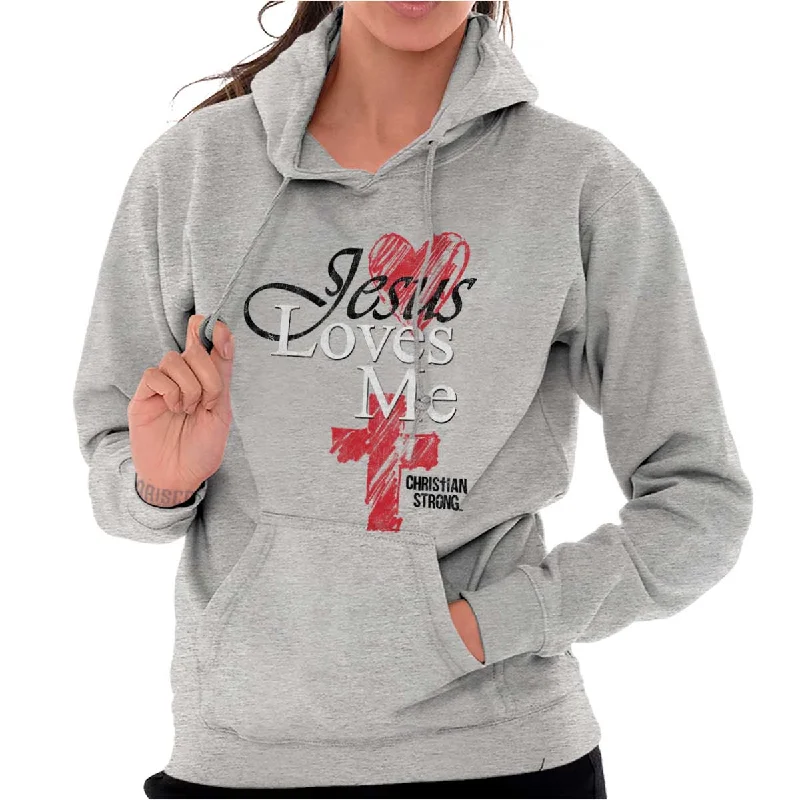 Jesus Loves Me Hoodie Hoodie with Slim Fit Tailored Modern