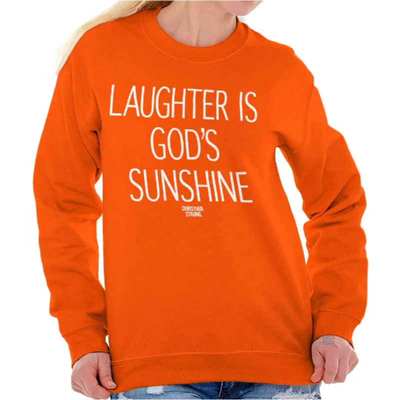 Laughter Crewneck Sweatshirt Hoodie with High Neck Warm Protective