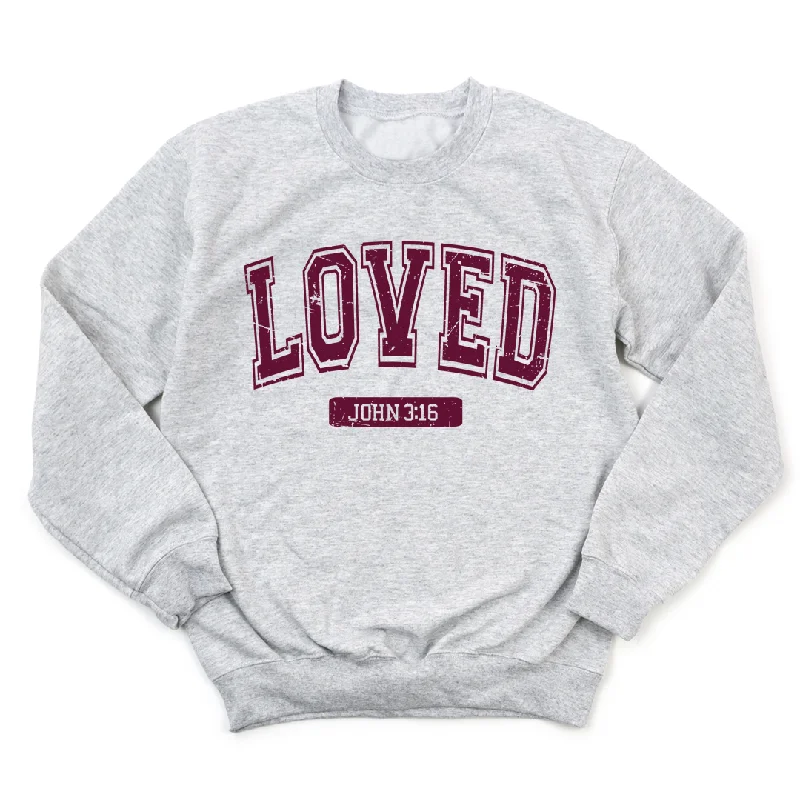 Loved Arch Sweatshirt Hoodie with Hem Drawcord Adjustable Customizable