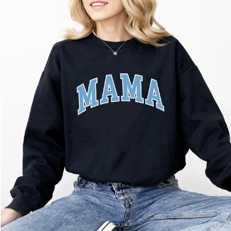 Mama Essential Varsity Women's Sweatshirt Hoodie with Fur Luxurious Winter