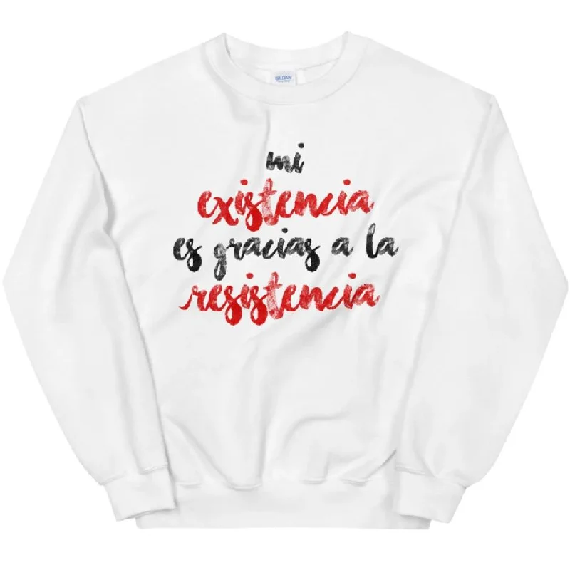 Mi Existencia -- Sweatshirt Hoodie with Hem Detail Decorative Unique