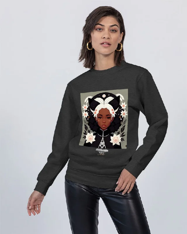 Nubian girl silver fox Unisex Premium Crewneck Sweatshirt | Lane Seven Hoodie with High-Low Hem Asymmetrical Trendy Nubian girl silver fox Unisex Premium Crewneck Sweatshirt | Lane Seven Hoodie with High-Low Hem Asymmetrical Trendy