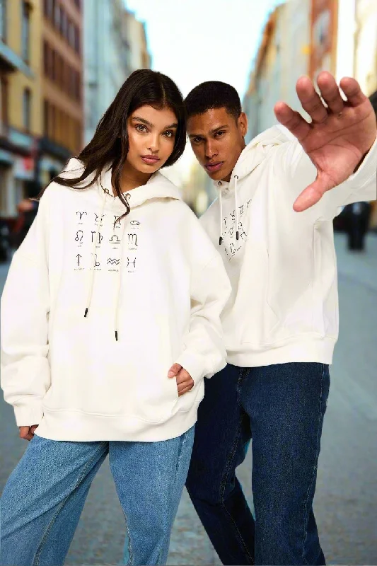 Sweat Shirt Unisex Loose Fit Printed Hoodie Hoodie with Hem Ribbing Snug Secure