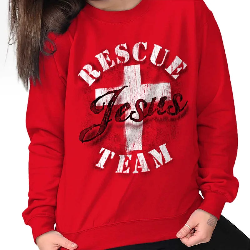 Rescue Team Crewneck Sweatshirt Hooded Sweatshirt Casual Wear Street Style