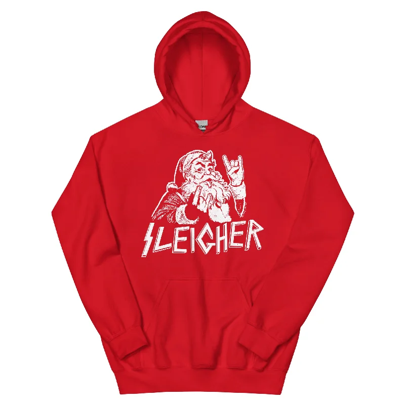Sleigher Santa Hoodie Hoodie with Patch Decorative Personalized