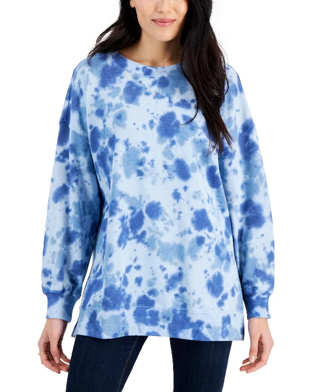 Style & Co Petite Tie Dyed Sweatshirt Hoodie with Slim Fit Tailored Modern