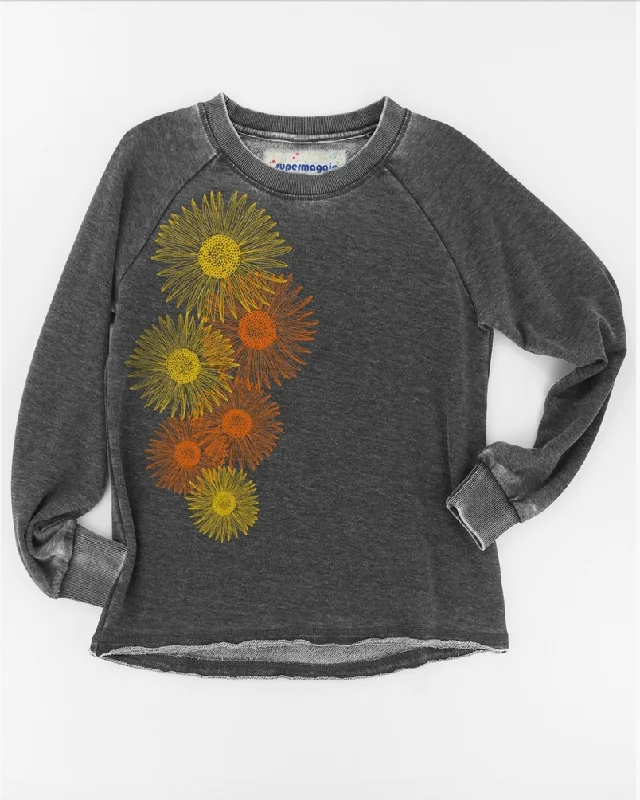 Sunflowers Bibi Sweatshirt Hoodie with Set-In Sleeves Structured Classic