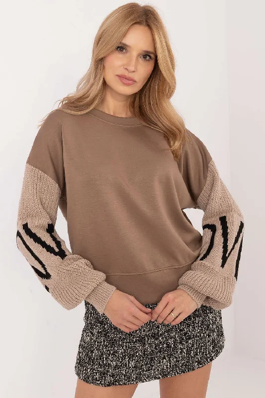 Sweatshirt Italy Moda Hoodie with Toggle Buttons Decorative Unique