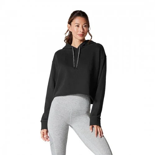 Tavi Noir Womens/Ladies Semi Cropped Hoodie Hoodie with Double Zipper Versatile Adjustable Tavi Noir Womens/Ladies Semi Cropped Hoodie Hoodie with Double Zipper Versatile Adjustable