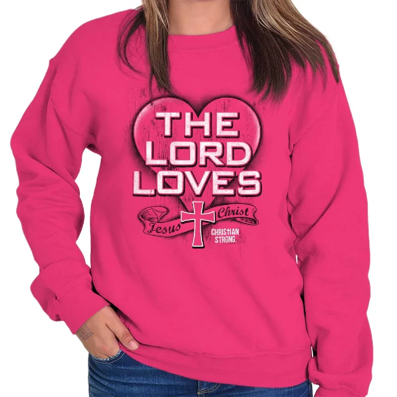 The Lord Saves Crewneck Sweatshirt Hoodie with Distressed Vintage Worn