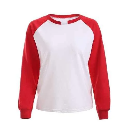 Raglan Sleeves Hit Color Sweatshirt - Red One Size Hoodie with Magnetic Closure Innovative Modern Raglan Sleeves Hit Color Sweatshirt - Red One Size Hoodie with Magnetic Closure Innovative Modern