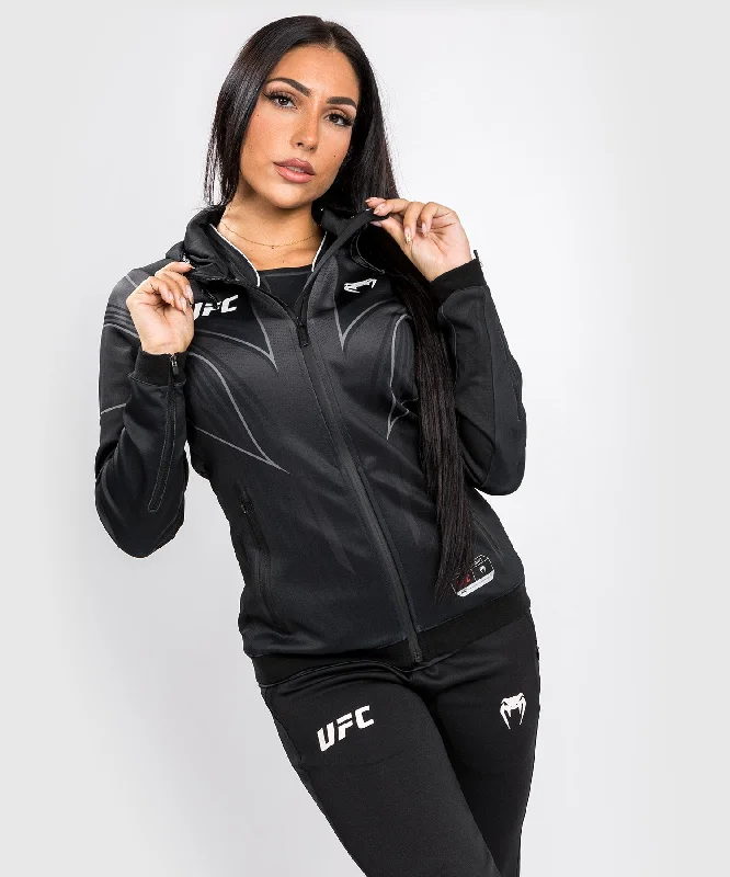 UFC Venum Authentic Fight Night 2.0 Women's Walkout Hoodie - Black Hoodie with Cropped Fit Short Trendy UFC Venum Authentic Fight Night 2.0 Women's Walkout Hoodie - Black Hoodie with Cropped Fit Short Trendy