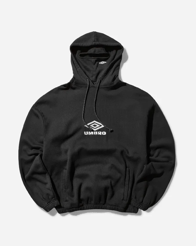 Men's Masked Hoodie Black Hoodie with Color Block Contrast Stylish