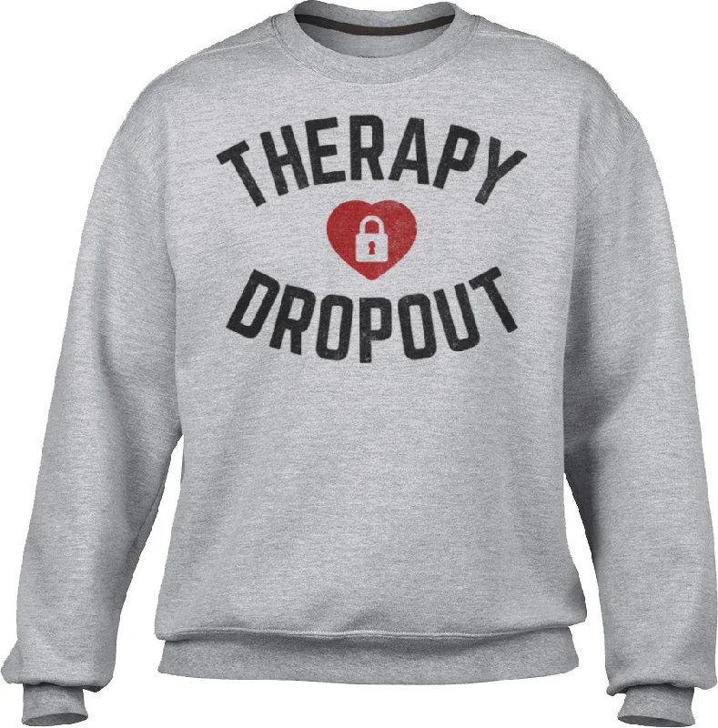 Unisex Therapy Dropout Sweatshirt Hoodie with Cropped Fit Short Trendy