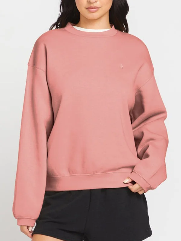 Stone Heart Up Crewneck Sweatshirt Hoodie with Mock Neck Collared Structured