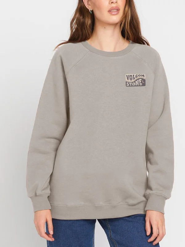 Stone Magic Crewneck Sweatshirt Hoodie with Toggle Buttons Decorative Unique