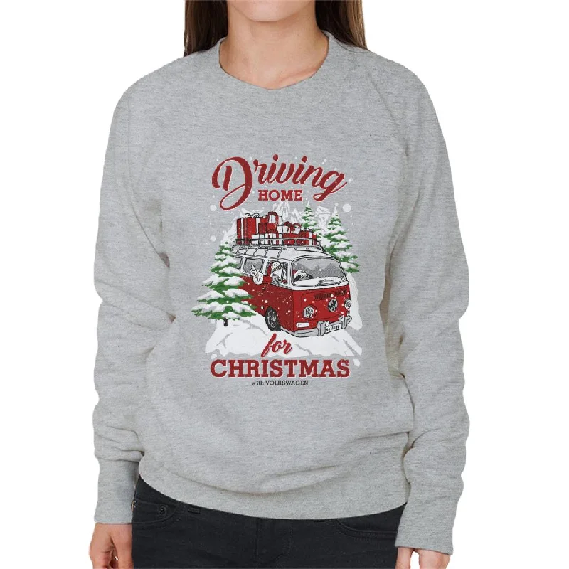 Volkswagen Driving Home For Christmas Women's Sweatshirt Hoodie Dress Longline Feminine Volkswagen Driving Home For Christmas Women's Sweatshirt Hoodie Dress Longline Feminine