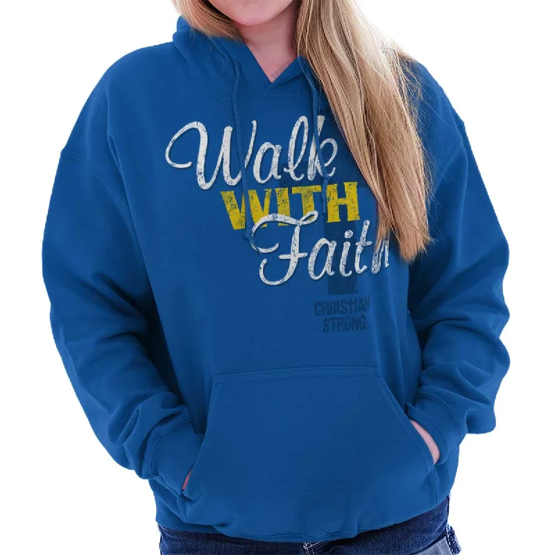 Walk With Faith Hoodie Hoodie with Fur Luxurious Winter
