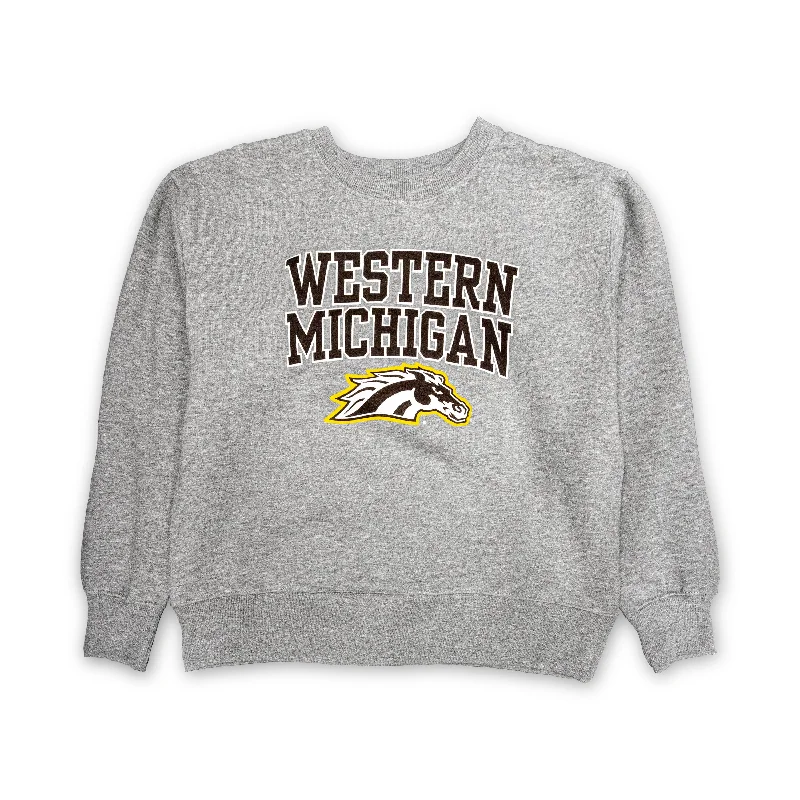 Western Michigan Bronco Ladies' Sweatshirt Hoodie with Thumb Holes Functional Cozy