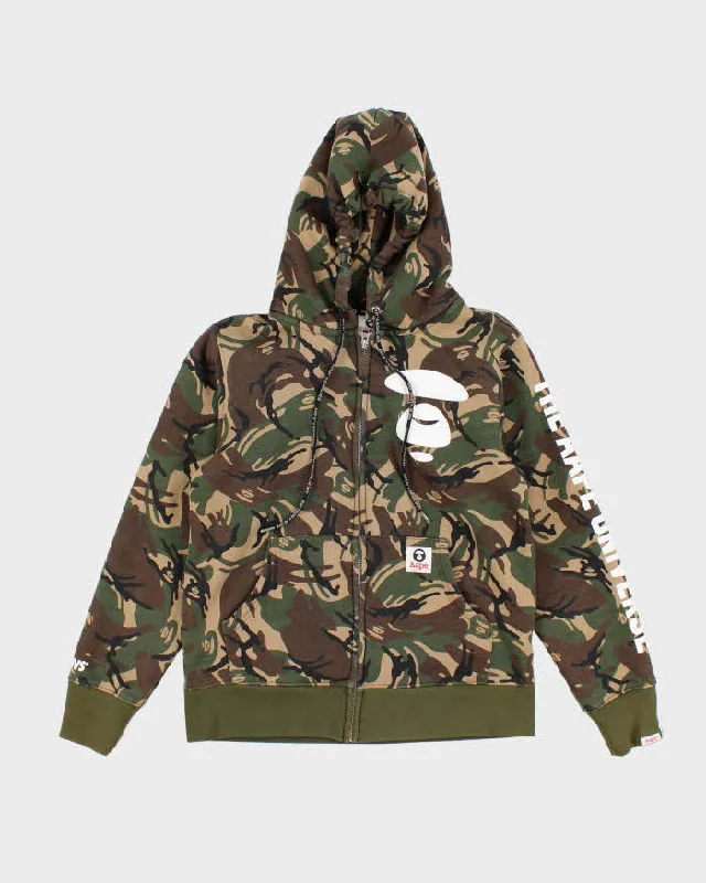 Woman's Camo AAPE Utility Style zip Up Hoodie - M Hoodie with Drawstring Waist Adjustable Fitted Woman's Camo AAPE Utility Style zip Up Hoodie - M Hoodie with Drawstring Waist Adjustable Fitted